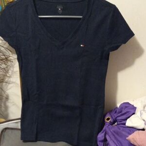Tommy Hilfiger Dark Blue V-Neck Tee